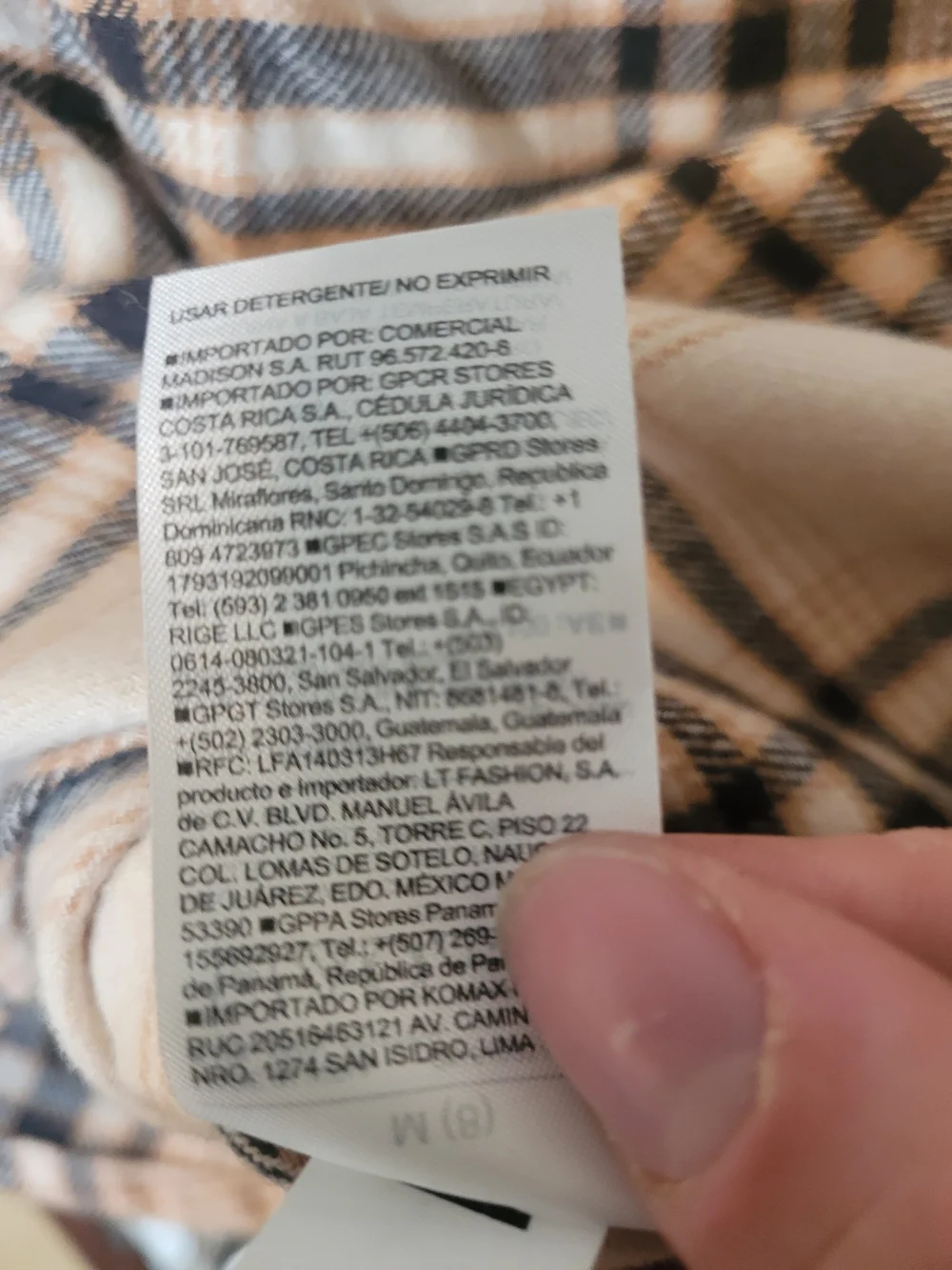 Old Navy Beige & Black Plaid Button-Up Shirt